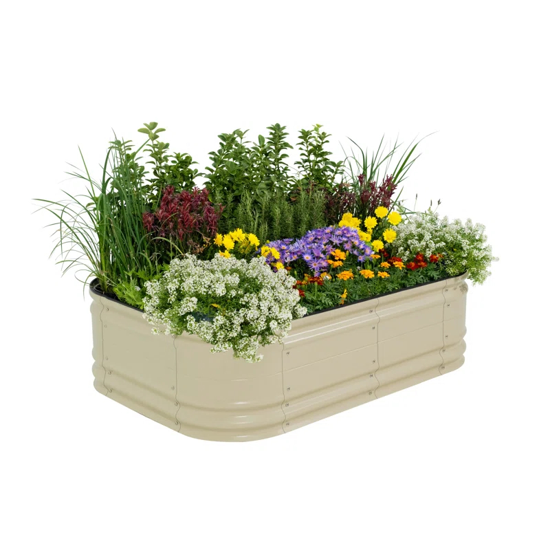 Vego Garden Novel 17" Tall 6 In 1 Modular Metal Outdoor Raised Garden Bed