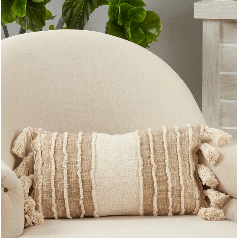 Tassels Cotton Pillow Cover