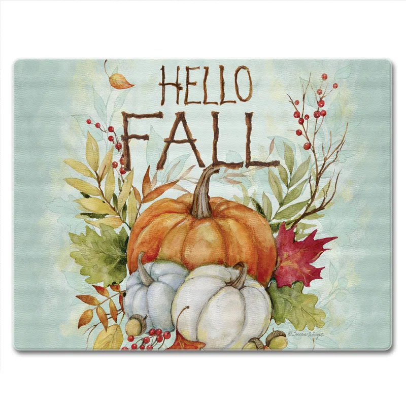 CounterArt CounterArt Harvest Blessings 3mm Glass Cutting Board 10” x 8”