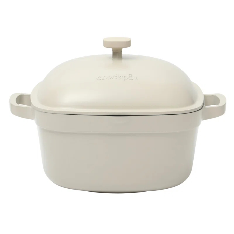 Crock-pot Crock-Pot Northvale Cast Aluminum Lightweight Durable 5.2 Quart Heavy Duty Dutch Oven Pot With Lid, Oven Safe, Dual Handles