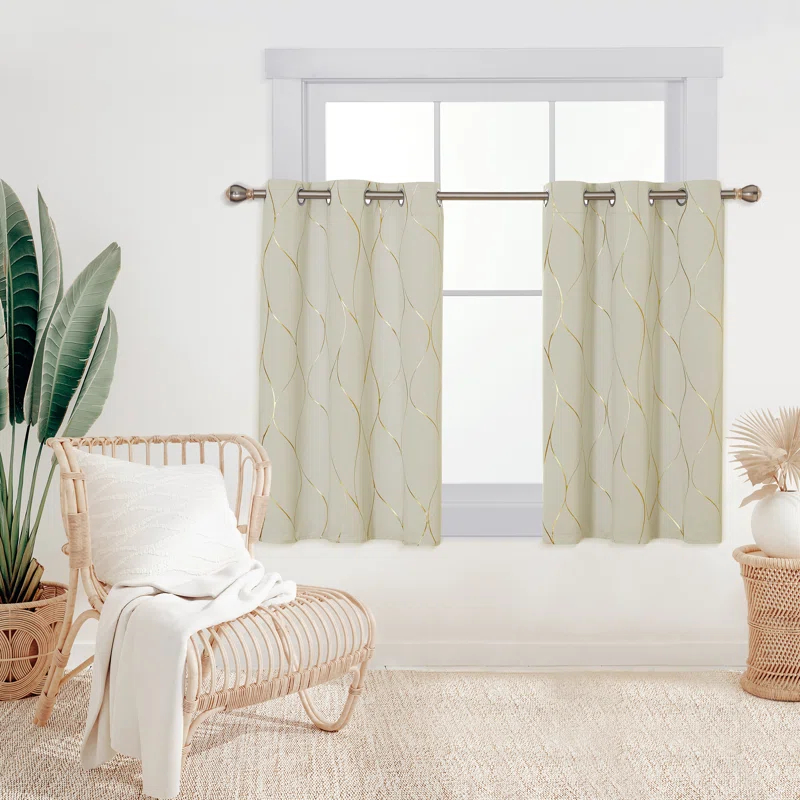 Everly Quinn Boulus Polyester Room Darkening Curtain Pair