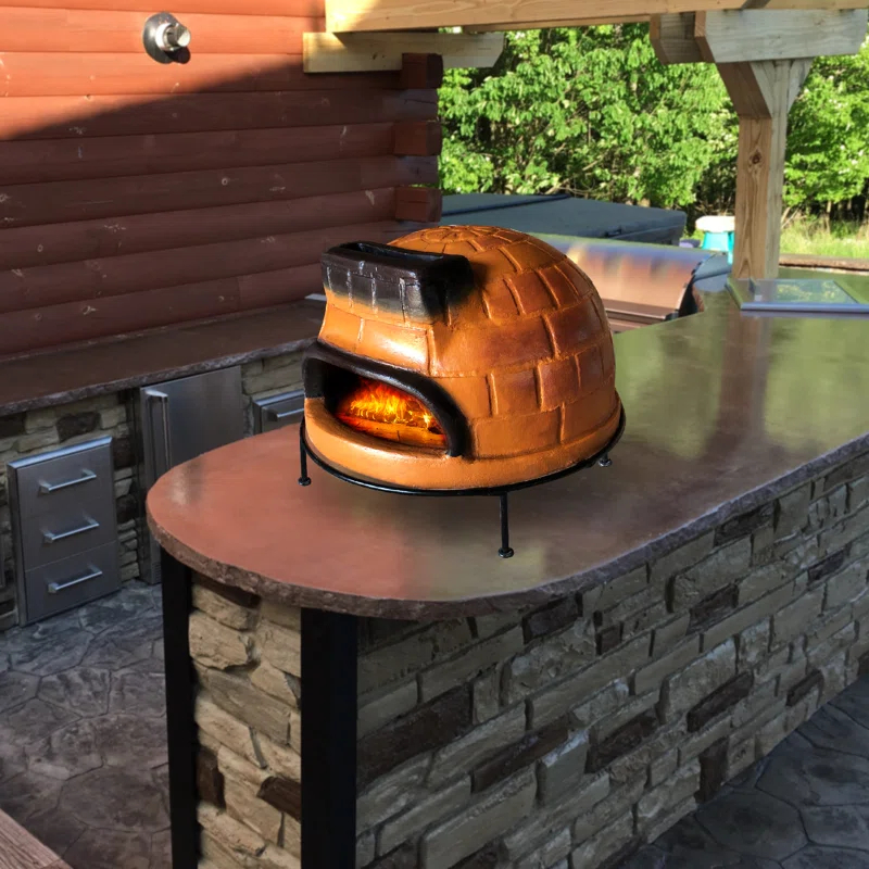 Tierra Firme Tierra Firme Talavera Clay Free Standing Wood Burning Pizza Oven