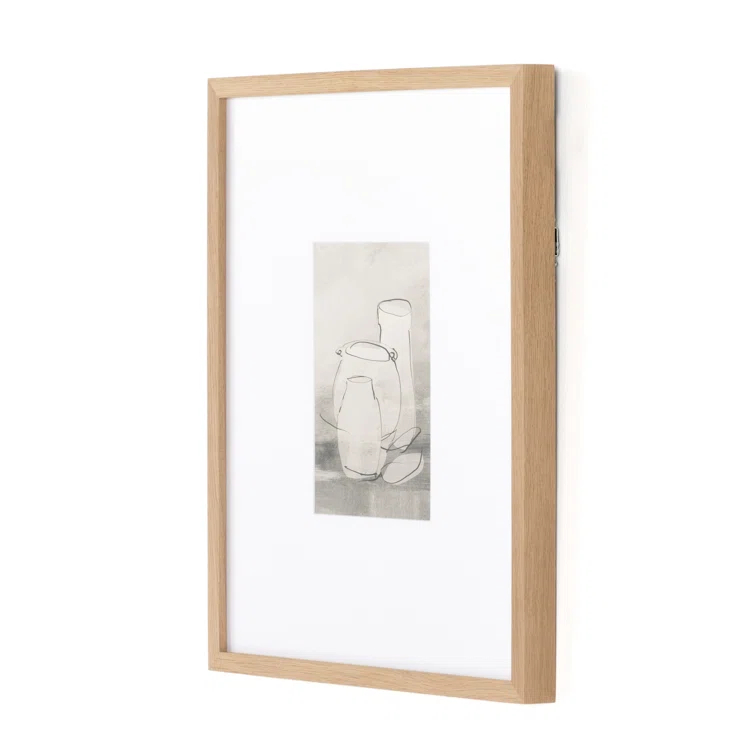 Vertical Grain White Oak Framed Still Life Print