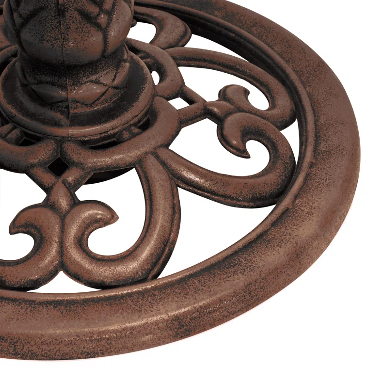 Alpine Pedestal Birdbath with Scrollwork Base and Stakes & Reviews | Wayfair