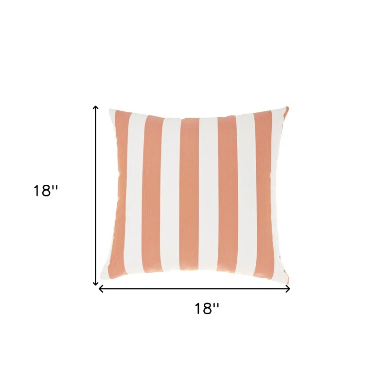 Badri Striped Indoor/Outdoor Reversible Throw Pillow