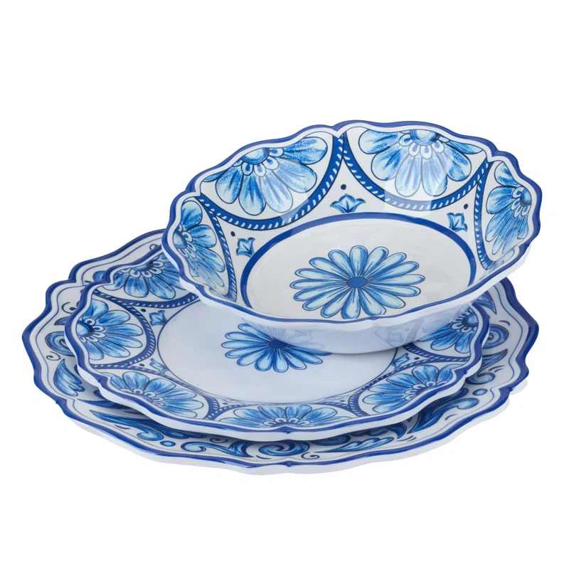 Veranda Melamine 12 pc Dinnerware Set