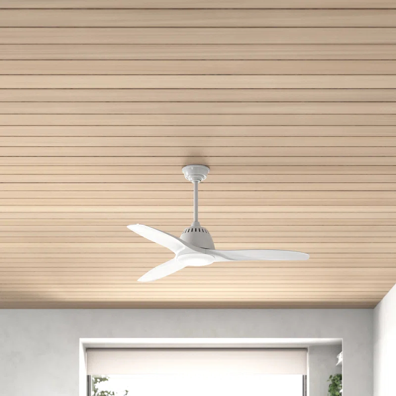 Casablanca Fan 52" Wisp 3 - Blade LED Standard Ceiling Fan with Remote Control and Light Kit Included