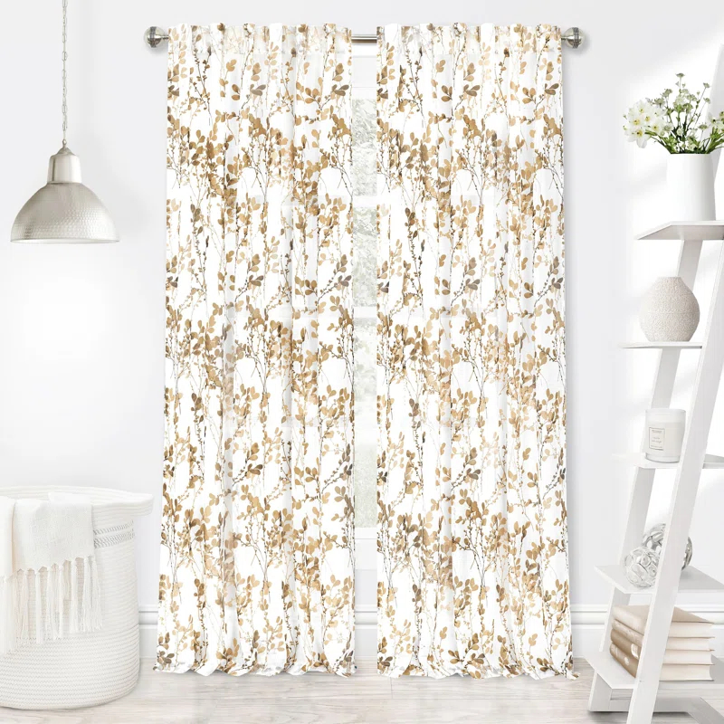 Red Barrel Studio® Molineux Polyester Semi Sheer Curtain Single Panel