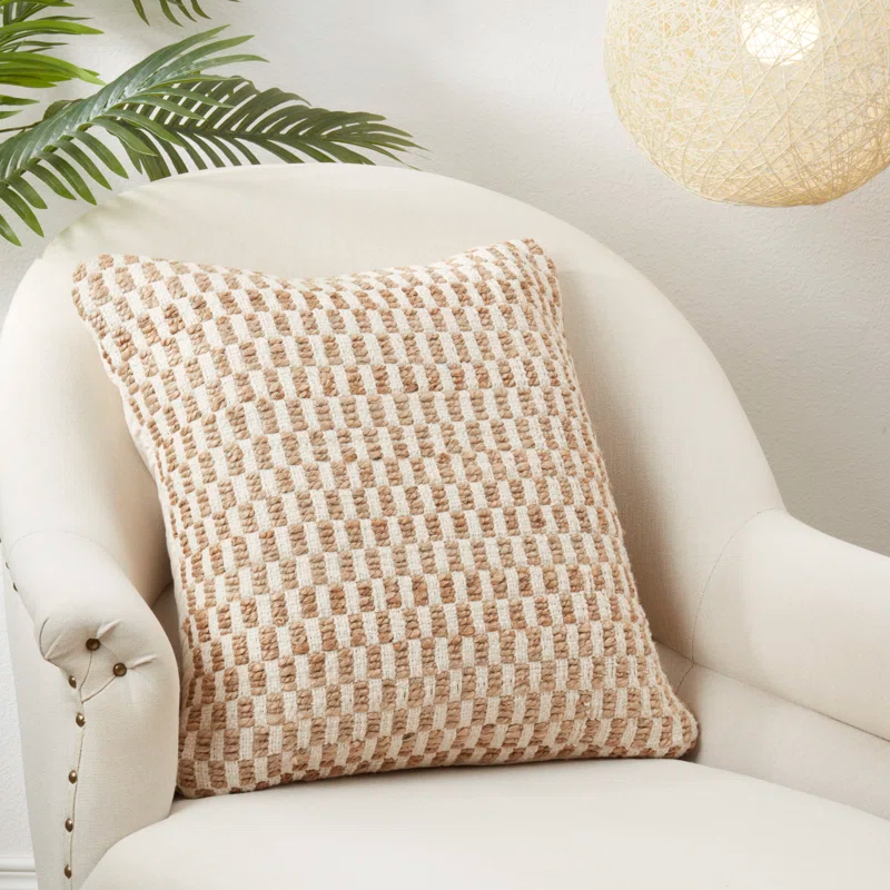 Saro Aeryn Collection Jute / Sisal Throw Pillow