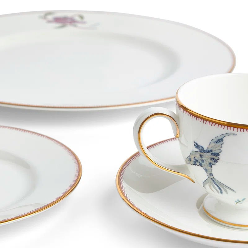 Wedgwood Kit Kemp Mythical Creatures 5 Piece Bone China Place Setting Set, Service for 1 | Wayfair