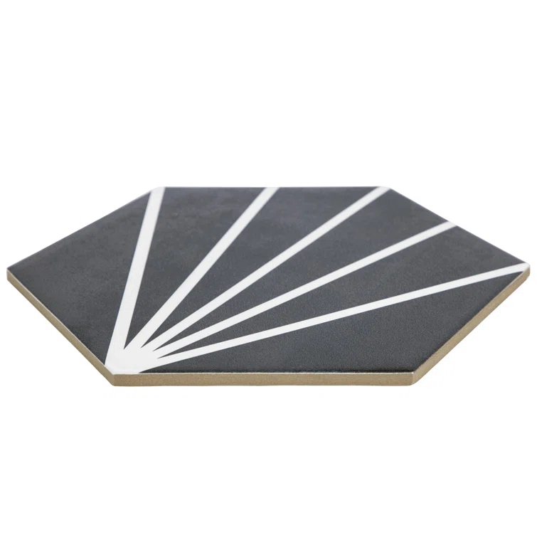 Industry Tile Sun Stripe Hexagon Dark Gray
