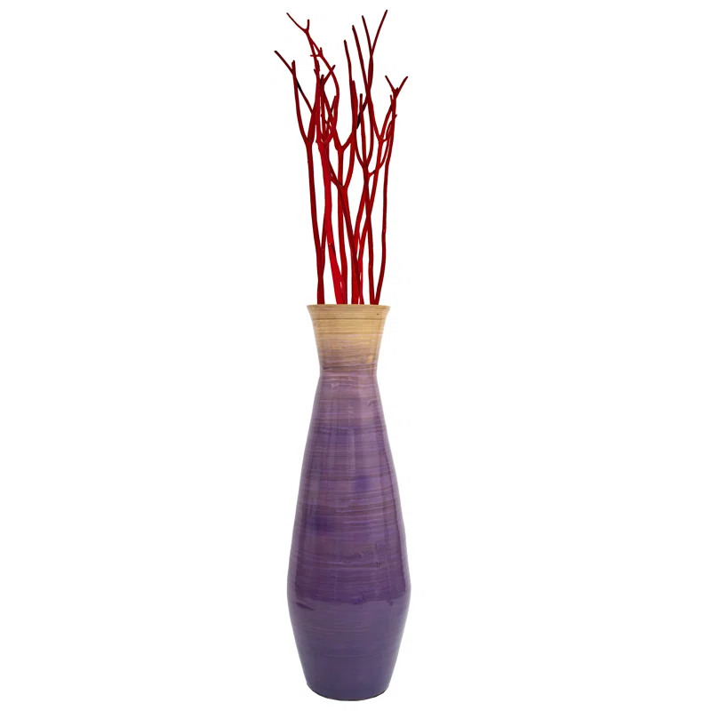 Uniquewise Handmade Wood Floor Vase