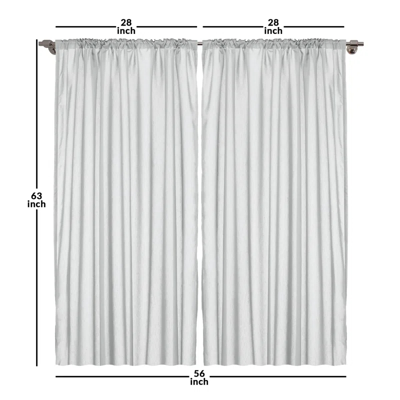 Semi-Sheer Rod Pocket Curtain Panels (Set of 2)