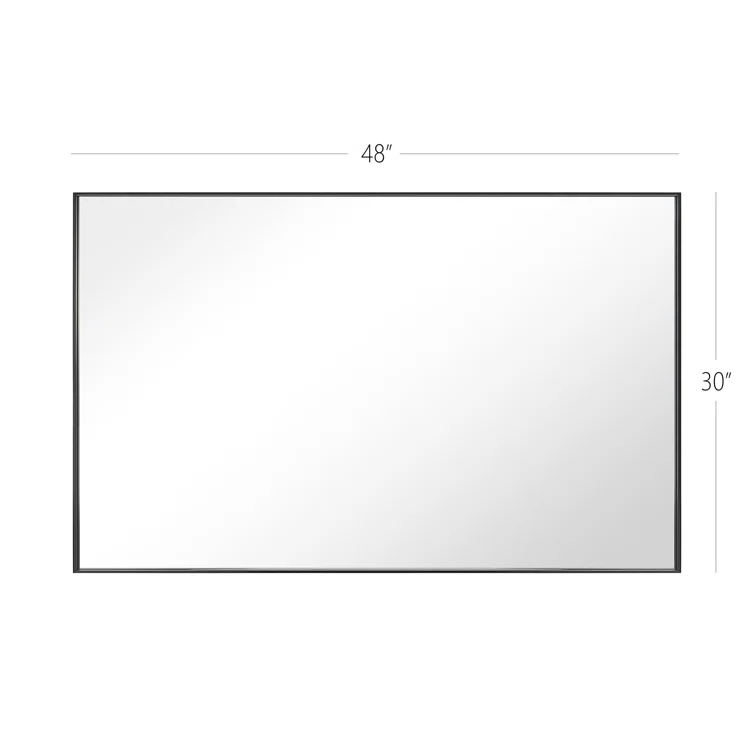 Ledel Modern & Contemporary Rectangle Bathroom Vanity Mirror Metal Framed Wall Mirror