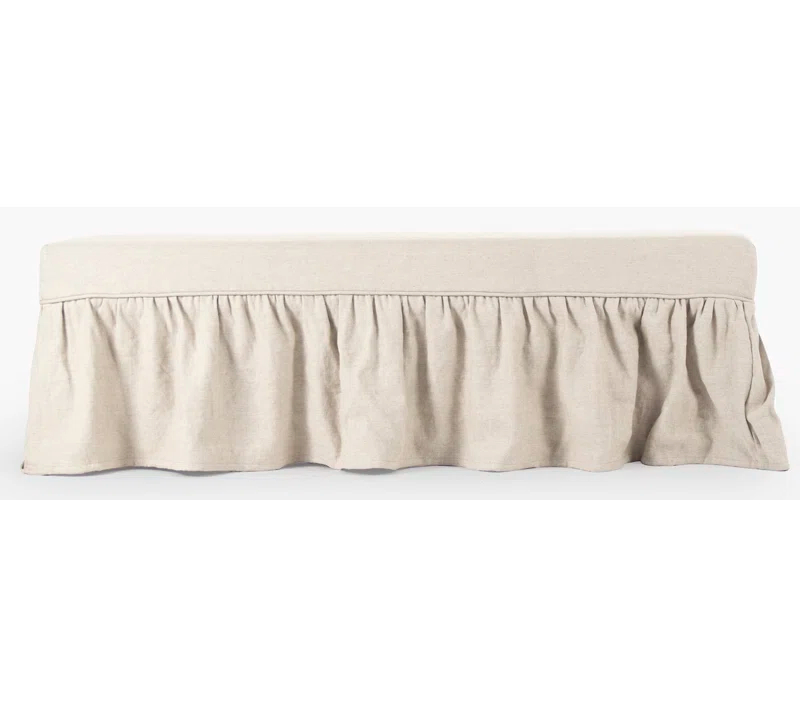 Zentique Elena Linen Blend Upholstered Bench