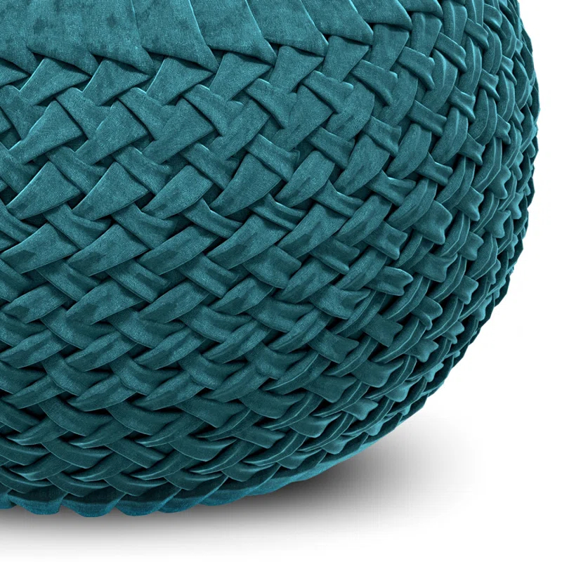 Simpli Home Grafton Velvet Pouf