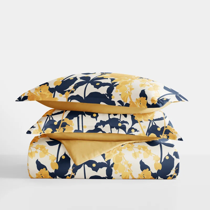 Boho Flower Reversible Duvet Cover Set