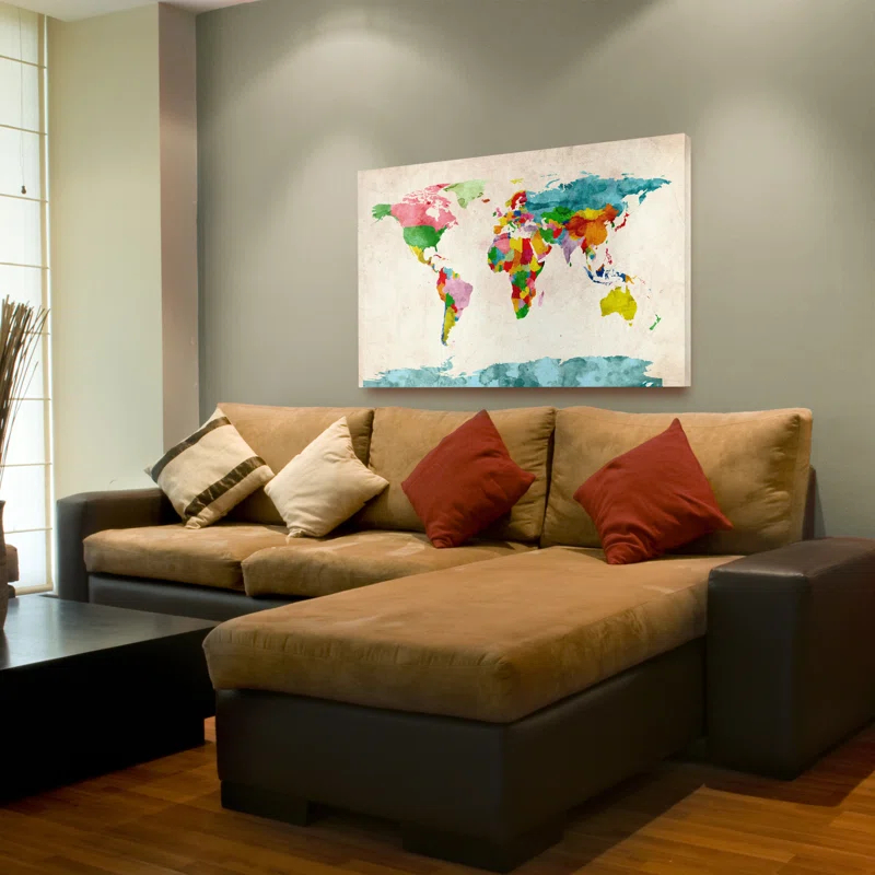 " Watercolor World Map " by Michael Tompsett