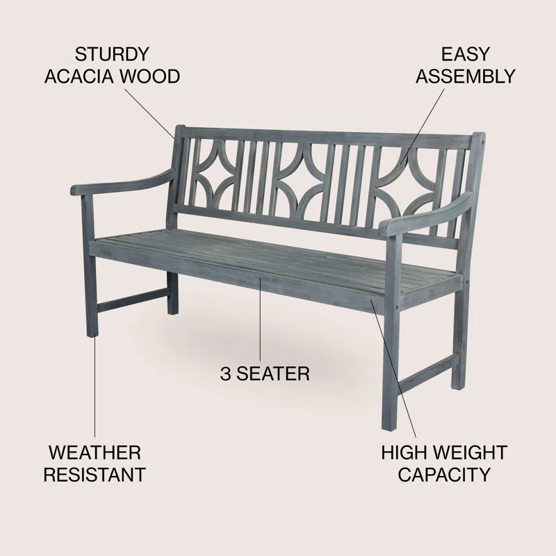 Red Barrel Studio® Babson Acacia Outdoor Bench
