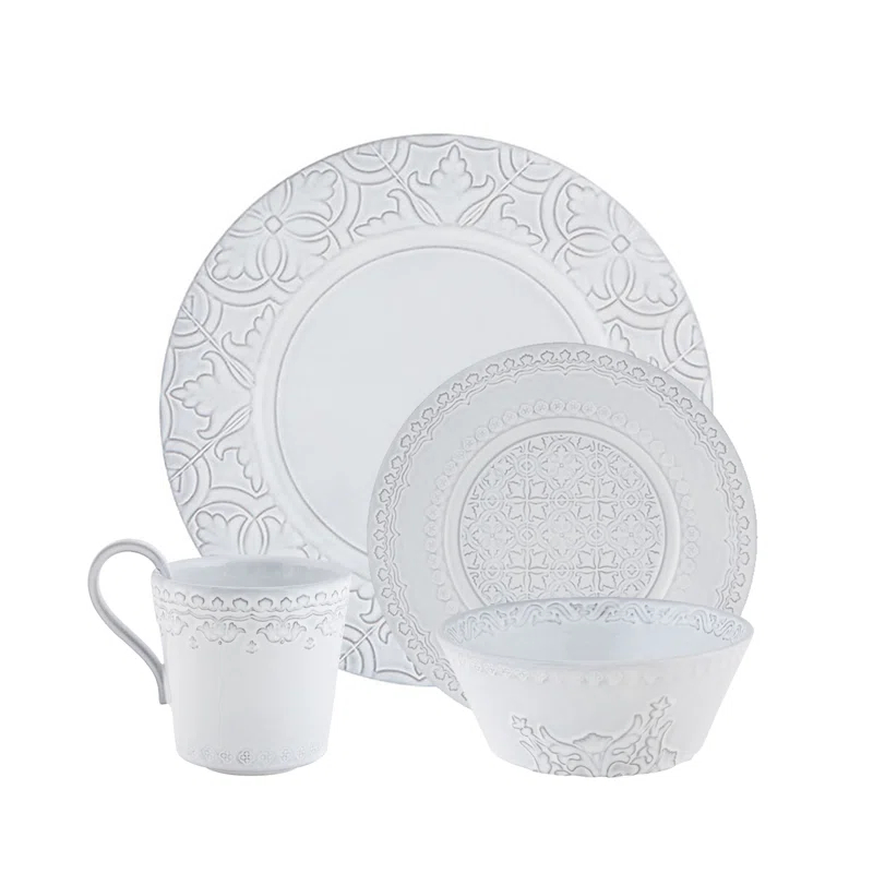 Bordallo Pinheiro 16 Piece Handmade Dinnerware Set - Service for 4 (Set of 4)