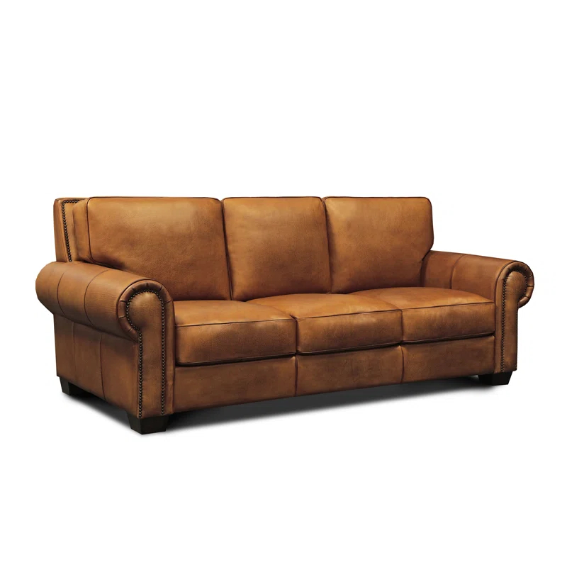 Valencia 92'' Leather Sofa