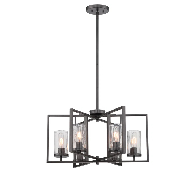 Union Rustic Kuhle 6 - Light Charcoal Chandelier Pendant