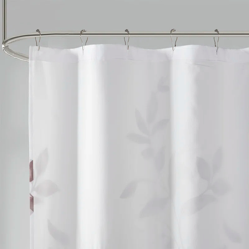 Madison Park Trent Botanical Burnout Floral Printed Shower Curtain