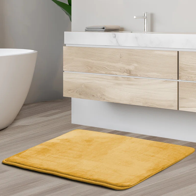 Clara Clark Ultra Soft and Absorbent Memory Foam Bath Rug Set with Non-Slip Backing