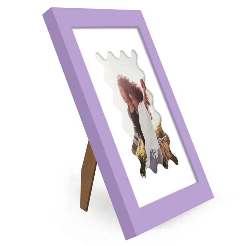 Americanflat Picture Frame With Wavy Mat - Ideal For Any Room, Living Rooms, Dorm Room