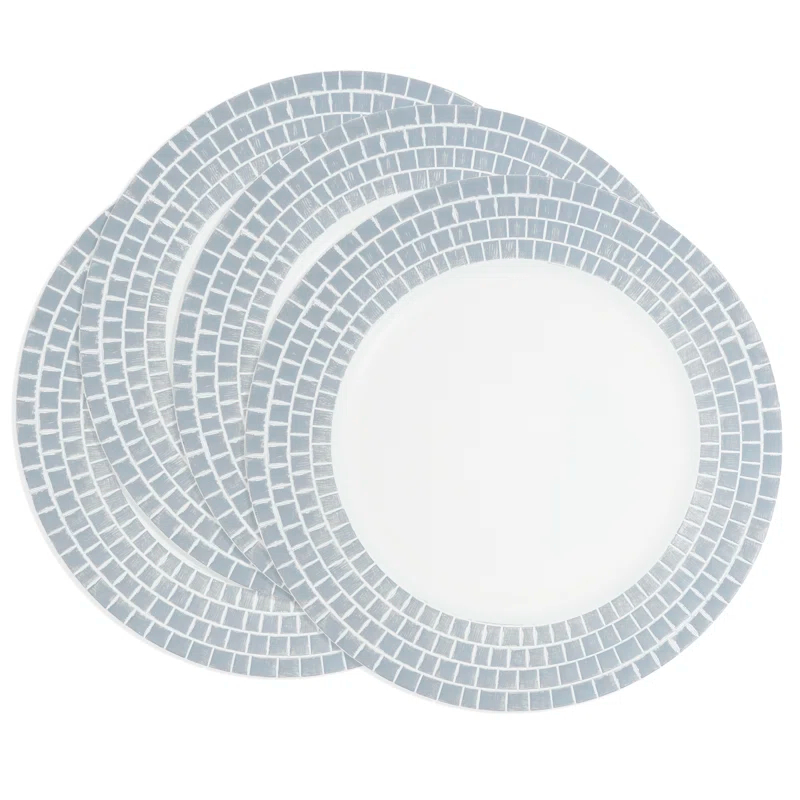 Saro Decorative Tile Edged Charger Plate (Set of 4) (Set of 4)