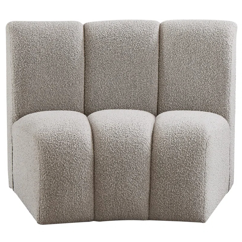 Everly Quinn Izen 43" W Boucle Fabric Modular Chair