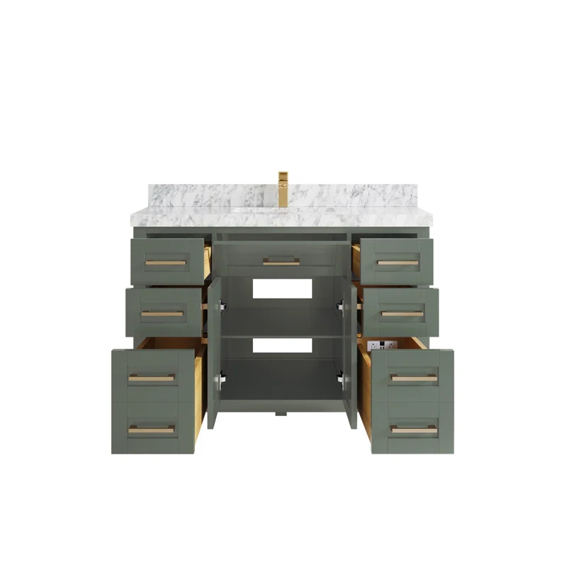 Willow Collections Cambridge 48'' Single Bathroom Vanity with Quartz Top
