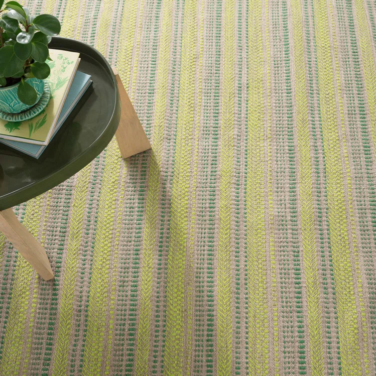 Dash and Albert Rugs Sooner Than Later Green Handwoven Indoor/Outdoor Rug