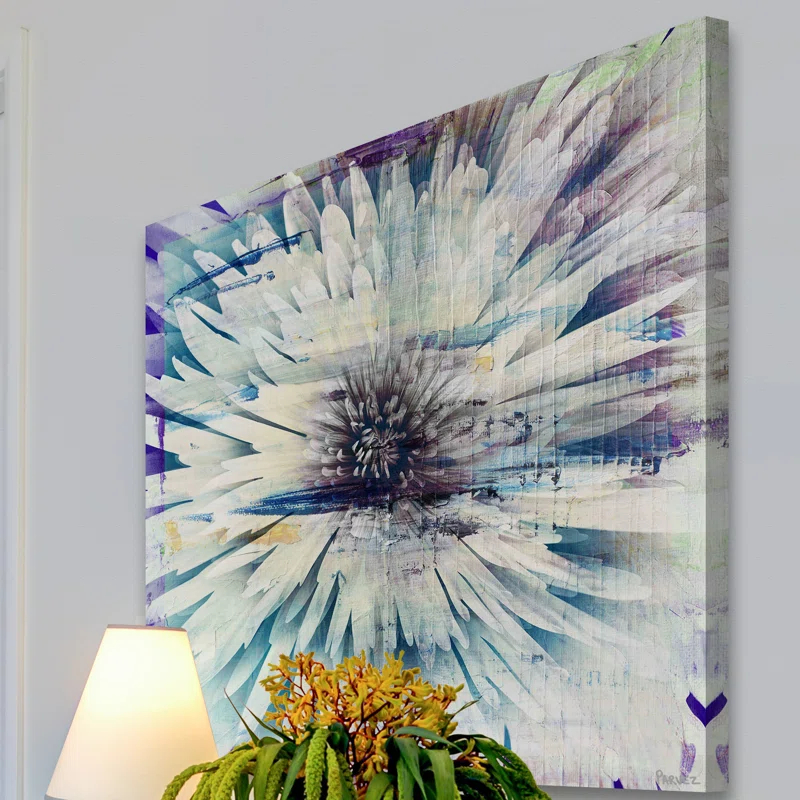 Parvez Taj Rustic Floral " White Burst Bloom " by Parvez Taj