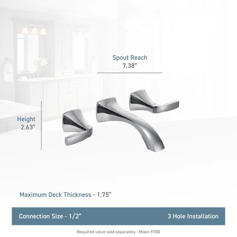 Moen Voss Wall Mounted Bathroom Faucet T6906ORB