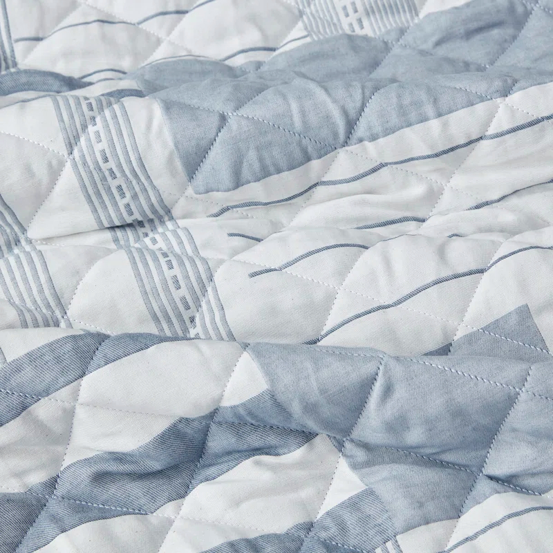 Madison Park Graham 3 Piece Quilted Patchwork Quilt Set