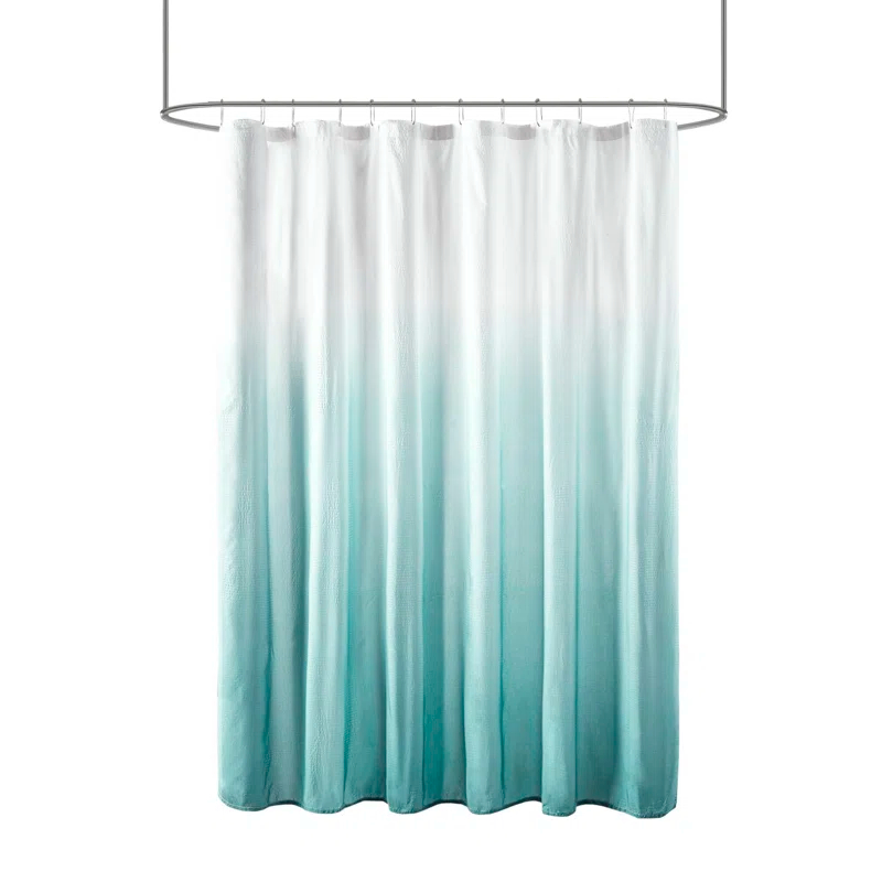 Madison Park Ara Ombre Printed Seersucker Single Shower Curtain