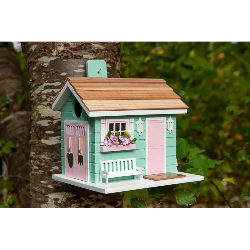 Nestling Series She Shed 7 in x 7.5 in x 6.5 in Birdhouse