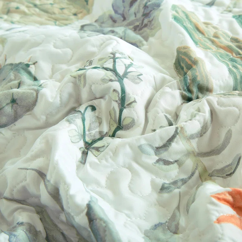 Chezmoi Collection Gregory Serene Desert Cactus Succulent Plants Microfiber Quilt Set