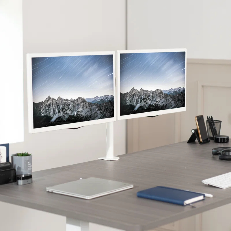 Vivo VIVO Dual Monitor Desk Mount Adjustable Stand, Fits Screens up to 30", STAND-V002 Series