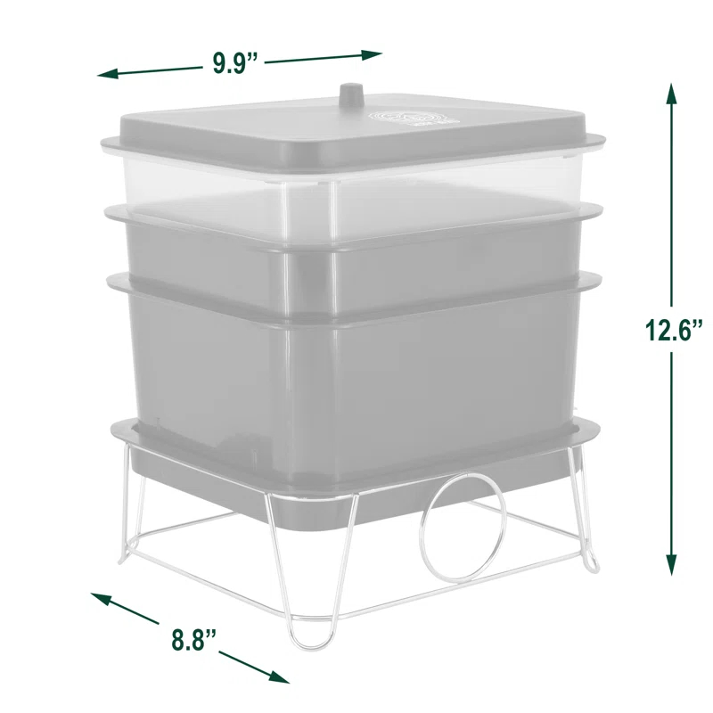 4 Gallons Plastic Worm Bin with Latching Lid