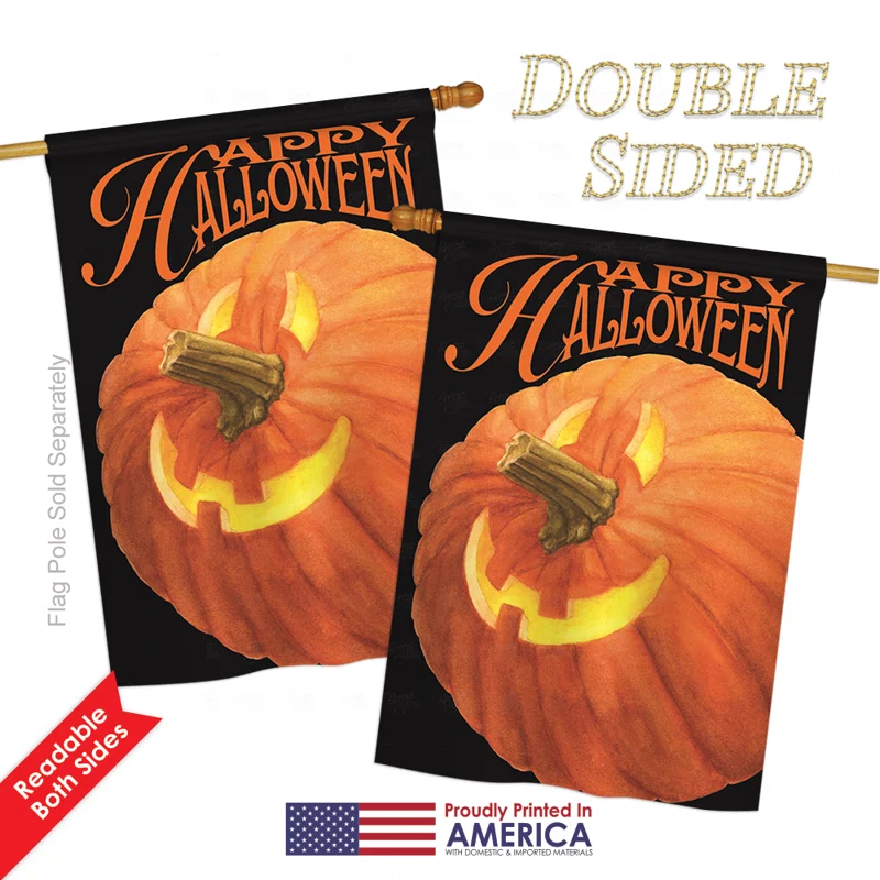 Breeze Decor Double Sided 40'' H x 28'' W Polyester Halloween