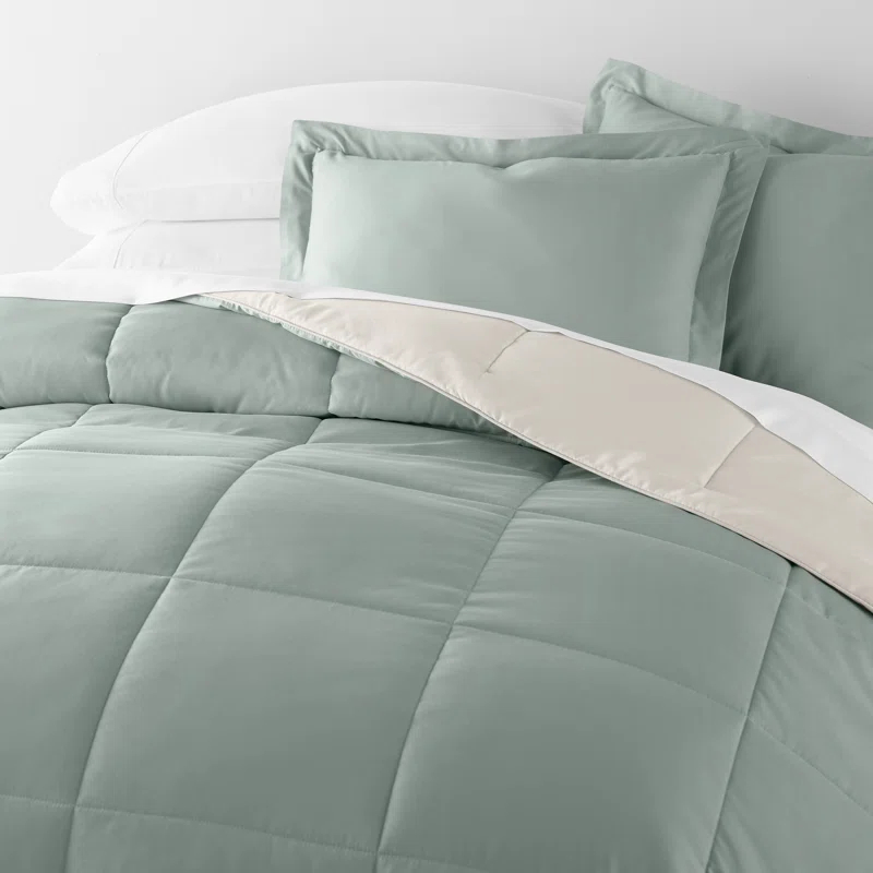 Reversible Down-Alternative Comforter Bedding Set