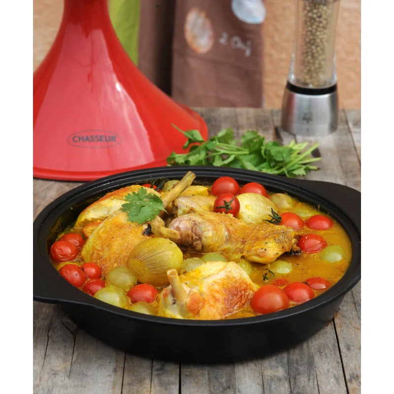 Chasseur 3.7 Quarts Enameled Cast Iron Round Tagine