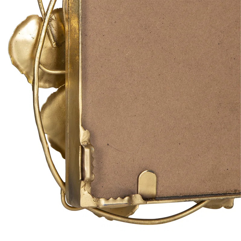 Rosdorf Park 61" X 31" Full Length Mirror With Golden Leaf Accents, Floor Miiror For Living Room Bedroom