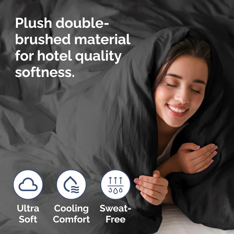 CGK Linens Premium Hotel Quality Soft & Cooling Duvet Cover Set