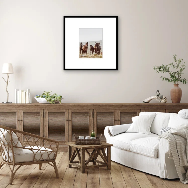 Americanflat Picture Frame with Oversized Mat - Gallery-Style Frames for Photos or Artwork - Multiple Sizes