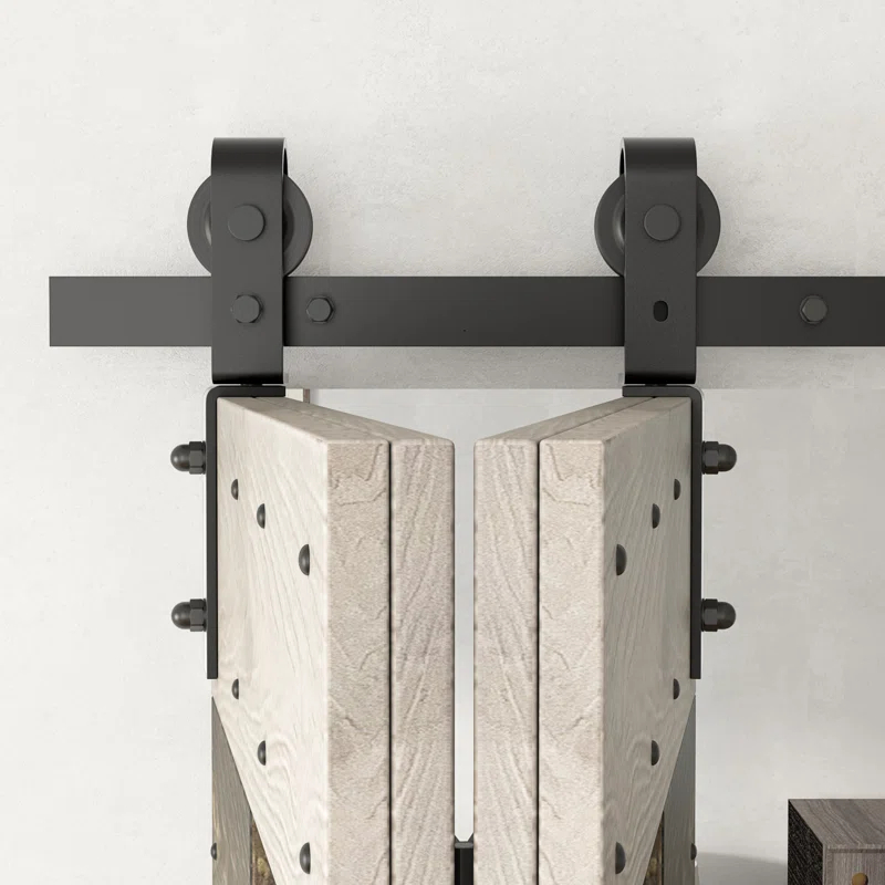 Coast Sequoia Coast Sequoia 84"H Embossing Bi-Fold Barn Door with Sliding Hardware Kit