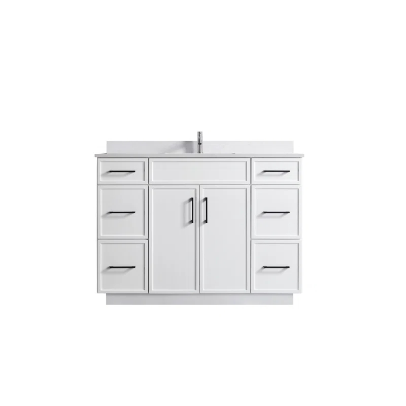 Freestanding Vanity with Sink 2 Doors + 6 Drawers - 48"