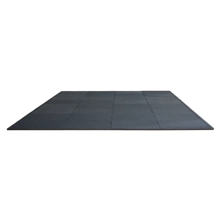 VEVOR 12 PCS 0.56" Thick Gym Floor Mats, 24" x 24" EVA Foam & Rubber Top Interlocking Workout Floor Mats
